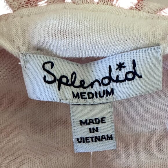 Splendid Striped Halter Pink Linen Blend Mini Popover Dress Sz M Sleeveless NWT - Picture 7 of 11